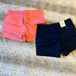 Vineyard Vines shorts 2 pair. Coral and Navy blue